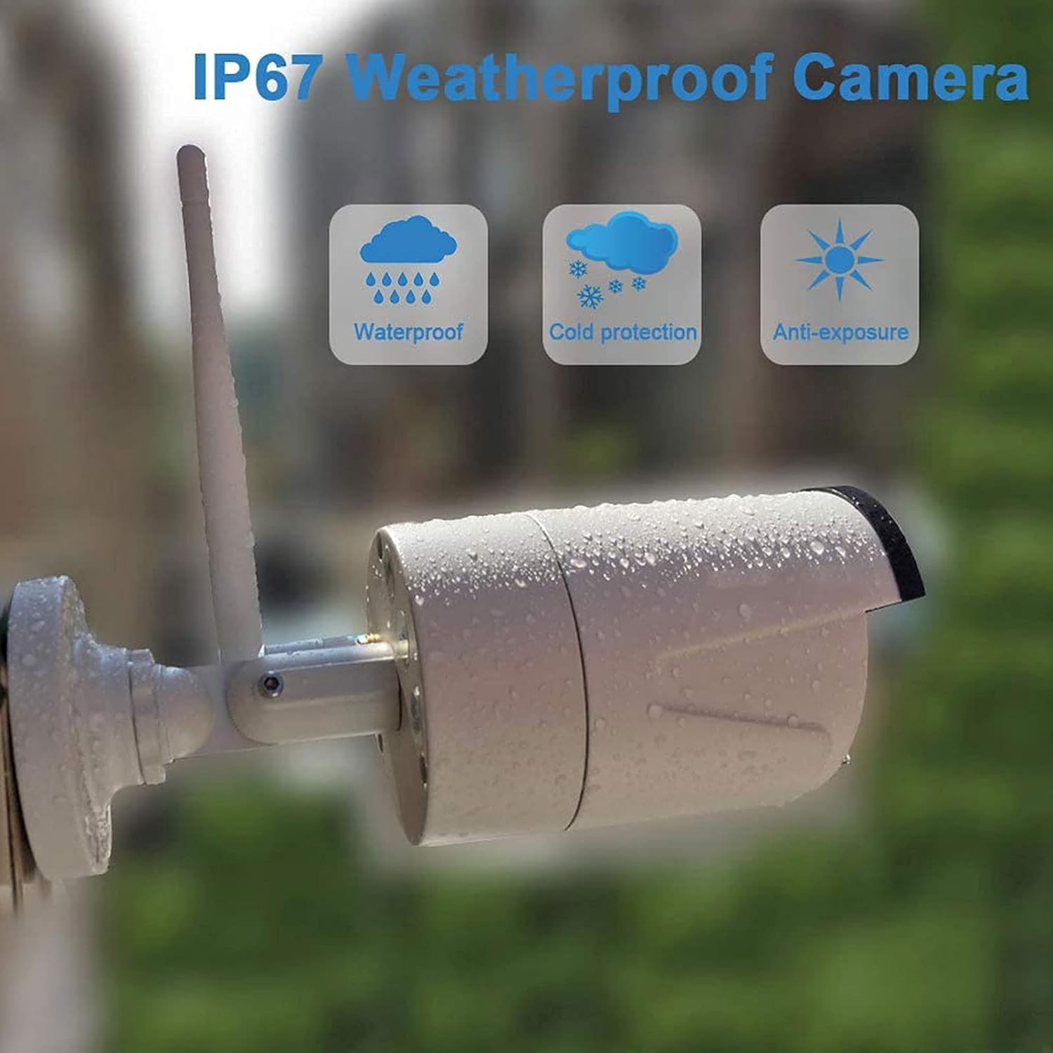8CH 1080P Wireless NVR Recorder CCTV Security Camera System with Audio 8X 2.0MP Outdoor Bullet Cameras IP67 Waterproof 24/7 Continuous/Motion Recording image 2 8CH 1080P Wireless NVR Recorder CCTV Security Camera System with Audio 8X 2.0MP Outdoor Bullet Cameras IP67 Waterproof 24/7 Continuous/Motion Recording image 2
